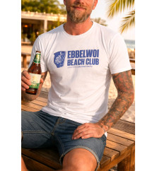 Bembel Mafia T-Shirt mit "EBBELWOI BEACH CLUB" Aufdruck T-Shirt in weiss