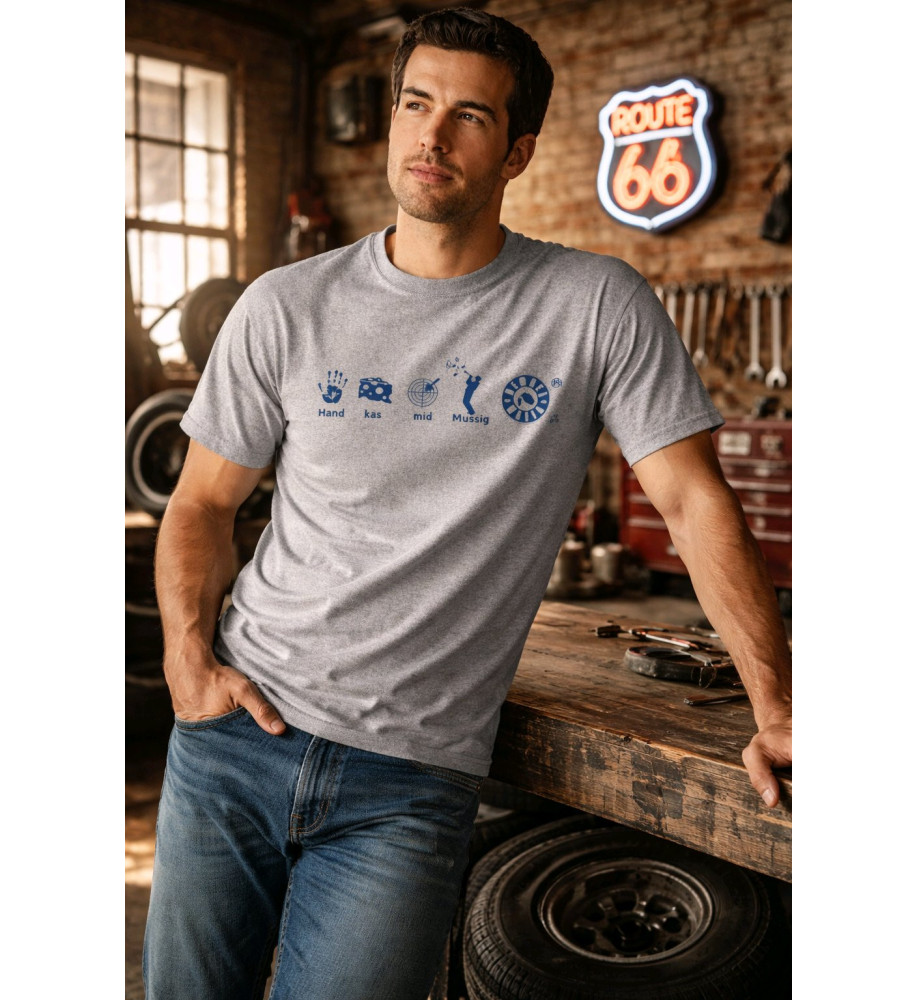 Bembel Mafia "Handkäs mit Mussig" T-Shirt in grau