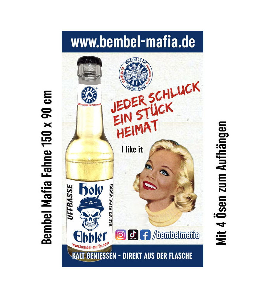 Bembel Mafia "HOLY EBBLER FAHNE" 150 x 90 cm