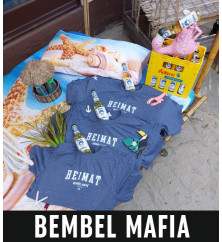 Bembel Mafia T-Shirt mit "HEIMAT" Aufdruck T-Shirt in Dunkelblau meliert