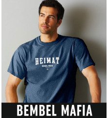 Bembel Mafia T-Shirt mit "HEIMAT" Aufdruck T-Shirt in Dunkelblau meliert