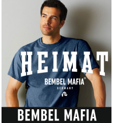 Bembel Mafia T-Shirt mit "HEIMAT" Aufdruck T-Shirt in Dunkelblau meliert