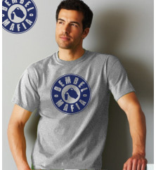 Bembel Mafia T-Shirt mit "ORIGINAL LOGO" Aufdruck T-Shirt in Grau meliert