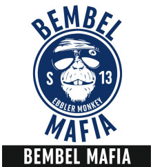 Bembel Mafia T-Shirt mit "EBBLER MONKEY" Aufdruck T-Shirt in Grau meliert