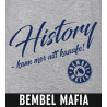 Bembel Mafia T-Shirt mit "History kann mer nit kaaafe" Aufdruck T-Shirt in Grau meliert