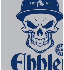 Bembel Mafia T-Shirt mit "HOLY EBBLER" Aufdruck T-Shirt in Grau meliert
