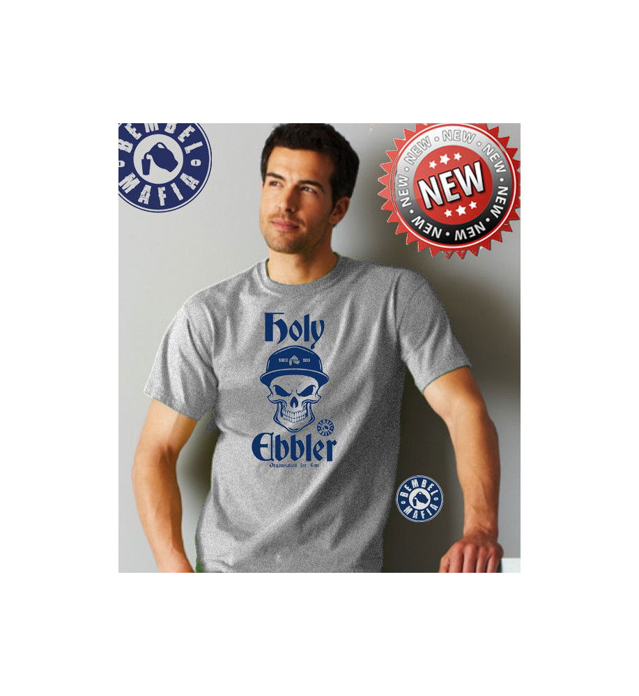 Bembel Mafia T-Shirt mit "HOLY EBBLER" Aufdruck T-Shirt in Grau meliert