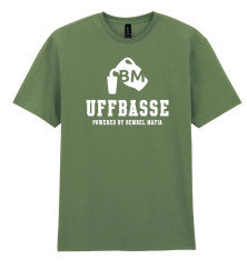 Bembel Mafia T-Shirt mit "UFFBASSE" Aufdruck T-Shirt in Olive Grün
