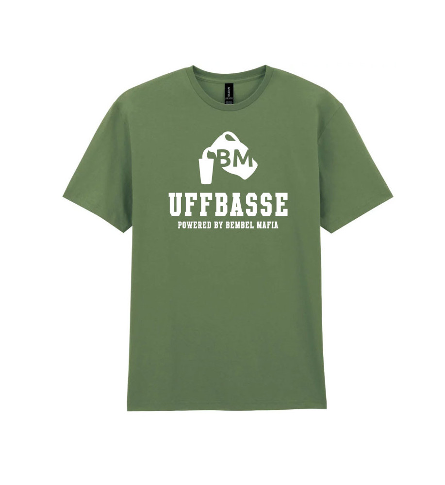 Bembel Mafia T-Shirt mit "UFFBASSE" Aufdruck T-Shirt in Olive Grün