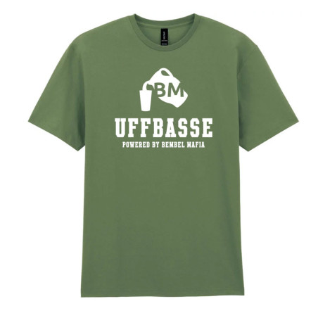 Bembel Mafia T-Shirt mit "UFFBASSE" Aufdruck T-Shirt in Olive Grün