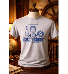 Bembel Mafia T-Shirt mit "Denn mer sinn jo alles Flaschekinner / zischt wie Ebblewoi" Aufdruck T-Shirt in Grau meliert