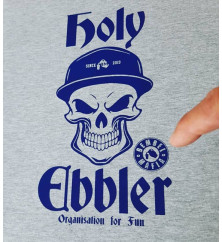 Bembel Mafia Hoodie mit "HOLY EBBLER" Aufdruck Kapuzen Sweat in grau