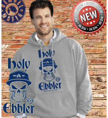 Bembel Mafia Hoodie mit "HOLY EBBLER" Aufdruck Kapuzen Sweat in grau