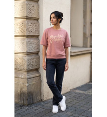 Bembel Mafia KURZ-ARM Sweat-Shirt "LOGO25" Vintage Pink