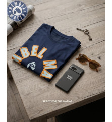 Bembel Mafia "LOGO 26 GESCHÄUMT" T-Shirt mit Schaumdruck in dunkelblau