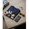 Bembel Mafia "LOGO 26 GESCHÄUMT" T-Shirt mit Schaumdruck in dunkelblau