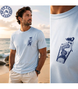 Bembel Mafia T-Shirt "BECH CLUB 26" in Hellblau