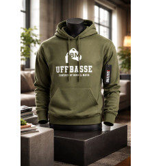 Bembel Mafia Hoodie mit "UFFBASSE" Aufdruck Olive-Grün