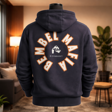 Bembel Mafia "LOGO 26 KAPUZEN JACKE" mit Schaumdruck in dunkelblau