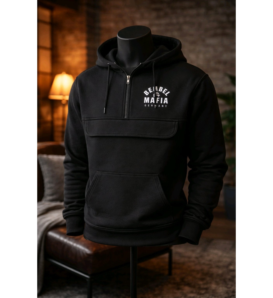 Bembel Mafia "SUPER SAILING ZIP-HOODY" mit Schaumdruck in schwarz