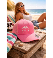Flexfit Bembel Mafia Baseball Cap "Trucker Pink" 6 Panel